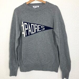 San Diego Padres Sweater Mens Medium Gray MLB Baseball Crewneck Hillflint Cotton